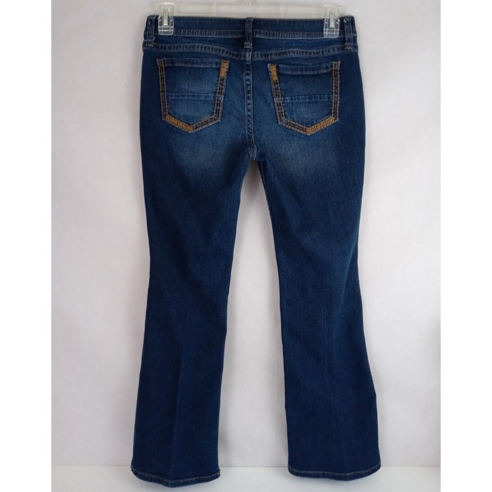 Ana Distressed Whiskered Thick Stitched Bootcut Jeans Size 29/8PS